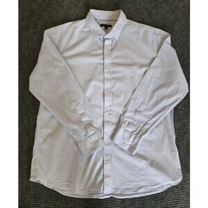 Banana Republic Slim Fit XXL Checked Cotton Blend Long Sleeve Button Up Classic